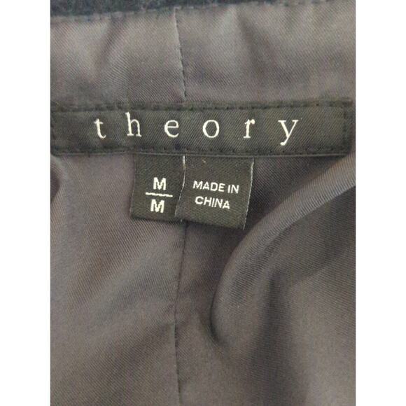 Theory Ponette Grey Wool Leather Jacket Outdoor Womens Size Medium - Picture 13 of 14